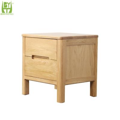 China Wood Bed Bedroom Hotel Peep Night Stand Easy To Clean Simple Modern Small Side Cabinet With Two Drawer for sale