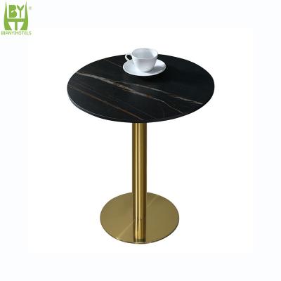 China Comfortable High End Marble Desk Stainless Steel Table Stand Around Office Hotel Desk for sale