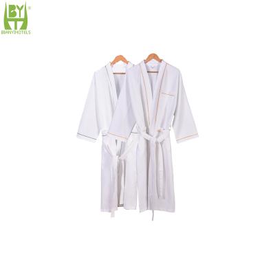 China Cheap Hotel White Women Knee Length Bathroom Luxury Home Soft Bathrobe Breathable for sale