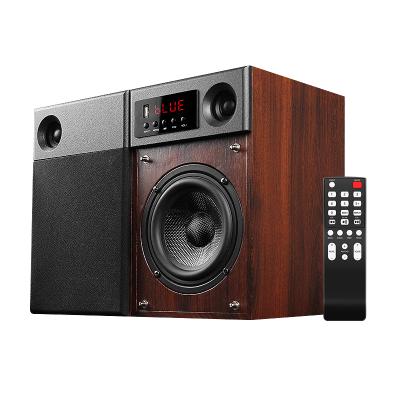 China New Designed Mini System High Fidelity Stereo Wooden Bookshelf Active Speaker With Karaoke Function for sale