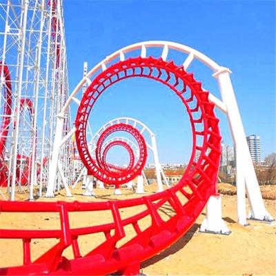 China Amusement park factory direct sellshot amusement /thrilling rides 6 loop roller coaster for sale