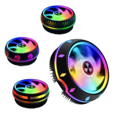 China Quiet Design and Colorful LED Light High Performance Colorful 3PIN CPU Cooling Fan RGB Silent Radiator Cooler Air Computer Computer Heat Dissipation for INTEL and AMD Socket for sale