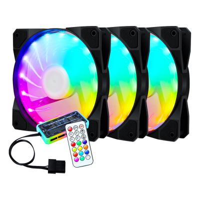 China Free Sample 12V 6Pin 15 LED Gaming Light RGB Multi-colors 120mm CPU Fan LED Cooler CPU Cooler Quiet Design and Computer Fans led light for sale