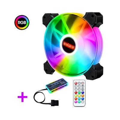 China Hot Sales 120mm RGB Case Cooler PC Cooler Fan Led Fan Computer RGB Cooler Cooling Fan 12V for sale