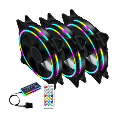 China Quiet Design and Colorful LED Long Life 12V DC PC Computer Case CPU Fan Ventildores RGB Fan 120mm Light Outdoor Set for Gaming for sale