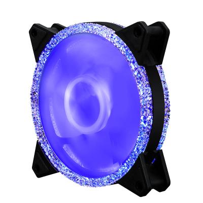 China Quiet Design and Colorful LED Light Crystal Diamond 120mm Computer Case CPU RGB Fans Cooling Power Supply Ventilatores Cooler Fan with LED Light for PC Case for sale