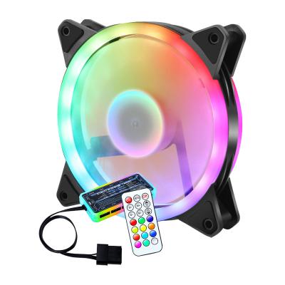 China Quiet Design and Fast Delivery Colorful LED Light Cooler Fan 120mm Cooling Cabinet with RGB Fan PC Case 10 Port Remote Small 6pin Set for sale