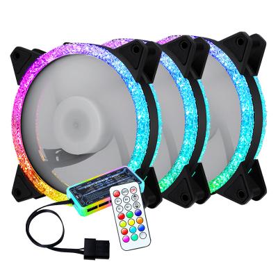 China Quiet Design and Colorful LED Light Fan High Performance PC Computer Case 12V DC Fan Deepcool Ventilador RGB LED Fan with Controller Set for sale