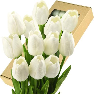 China Vintage Hot Selling Faux Realistic Plastic Tulip Flowers Artificial Flowers For Home Decoration for sale