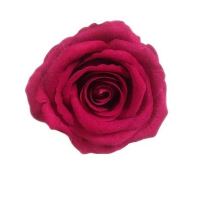 China Environmental protection green factory wholesale high quality velvet diameter 8cm artificial silk rose flower head for wedding wall decoration for sale