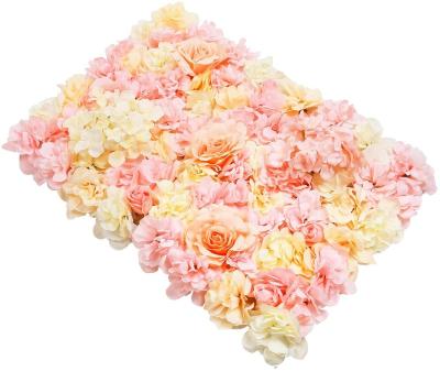 China Environmental protection green wholesale cheap hydrangea and pink flower wall to wedding backdrop for sale