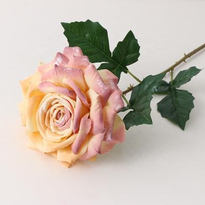 China High Quality Green Rose Flowers Simple Environmental Protection Rose Flower Artificial Rose Wedding Home Decoration Large for sale