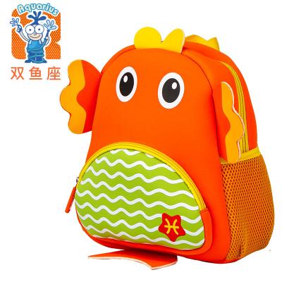 China Custom Wholesale 3D Cartoon Neoprene Kids Backpacks Waterproof For School Children for sale