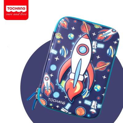 China Custom Cute Waterproof Portable Box 3D Children's Zipper Stationery Eva Pencil Case for sale