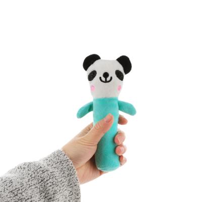 China Hand Bell Plush Cotton Animals Baby Rattle Bb Stick Soft Toy New Product Lovely Cartoon for sale