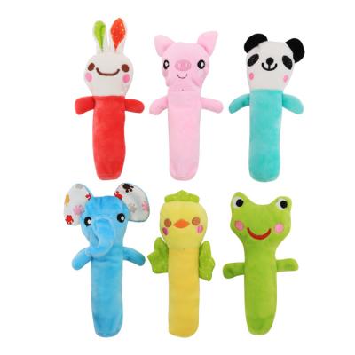 China Toy China Custom Eco-Friendly Animal Soft Plush Soft Rattle Toys Bb Sound Stick for sale