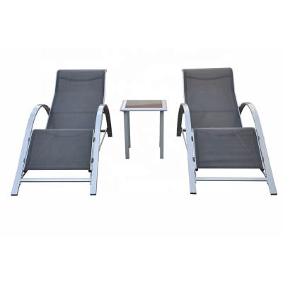 China Best Weather Outdoor Furniture Outdoor Selling Good Price 3 Piece Set Beach Couch Sun Lounger KD Pool for sale