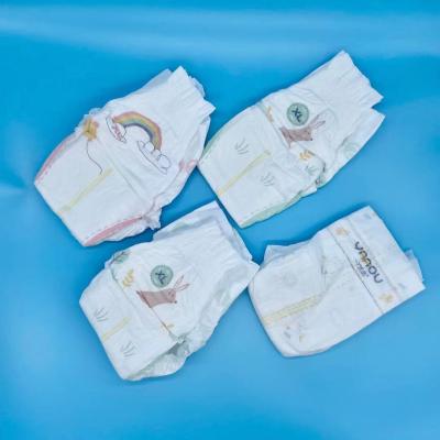 China Wholesale Printed Baby Diapers Gently Peel Natural Organic Bamboo Fiber Infant Baby Disposable Diaper for sale