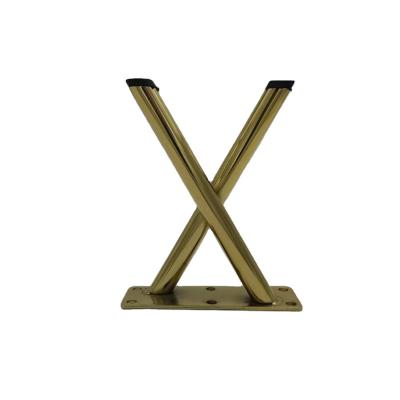 China 2022 new type x-shaped furniture metal leg metal sofa legs gold new latest simple modern design for sale