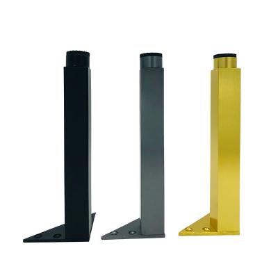 China Iron Replacement Metal Furniture Strong Decorative Mute Black Legs And Feet For Furniture Cabinets for sale