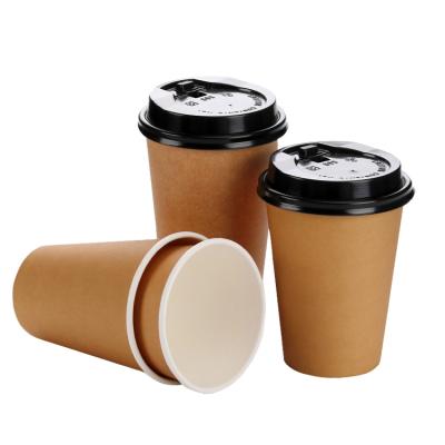 China Recycled Materials With Logo Paper Cup Withour Lid In Brwon Printing 5 Ounce Coffe for sale