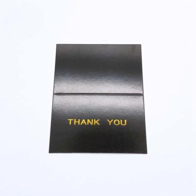 China Materials that respect the environment. Non-toxic Shiny Black Foil Logo Greeting Card Paper Birthday Party Invitation Cards With Envelope for sale