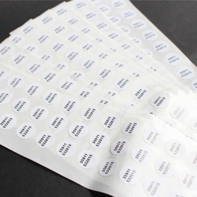 China Wholesale Circular Barcode Logo Number Label Sticker With Custom Color Printing for sale