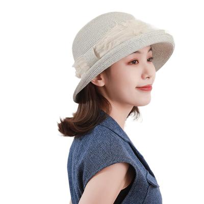 China Character Summer Straw Hat Japanese Casual Women's Hat Fisherman Outdoor Curling Hat for sale