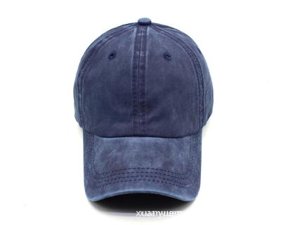 China Retro Peaked Casual Men's Hat Washed Distressed Baseball Chat Canvas Solid Color Sun Protection Hat Men And Women's Casual Hat for sale