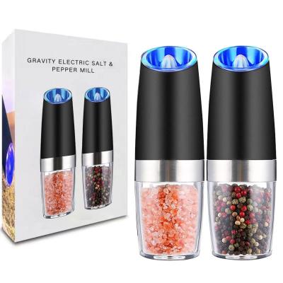 China Stocked Stainless Steel Gravity Mill Gravity Induction Electric Pepper Mill Automatic Operation with LED Lights, Kitchen Cooking Tool for sale