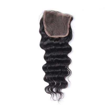 China 100% Raw Unprocessed Human Hair Part, Brazilian Natural Wavy Lace Closure Free Shipping 10 - 22 Inches Pre Plucked Brazilian Hair Closures for sale