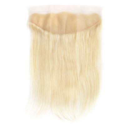 China Pre Plucked Natural Hairline With Baby Hair Blonde 13x4 Lace Frontal Straight Headband, Blonde Hair Closure Pre Plucked Piece With Baby Hair Fast Shipping By Fedex DHL for sale