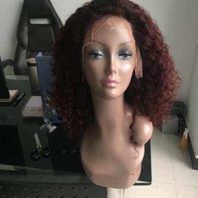 China Deep Wave Toe 3 Years 10A Virgin Cuicle Aligned Brazilian Deep Curly Raw Hair 13x4 Lace Frontal Wigs for sale