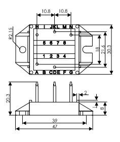 China VUE22-08N07 ECO-PAC TM Three Phase Rectifier Bridge  FUJITSU IGBT Power Module for sale