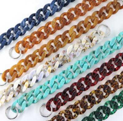 China 22 Colors Acrylic Resin Bag Acrylic Chains Handle Accessories 40cm for sale