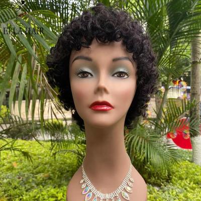 China Jerry Curl Brazilian Short Hair Vendors Hair Wigs For Women Color Hair Virgin Hair Wigs for sale