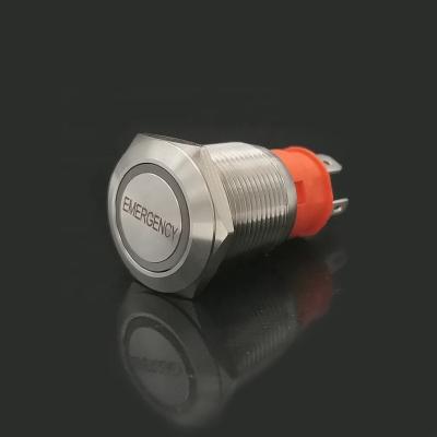 China 10amp 19mm Dual Color Metal Switch Multipurpose Led Stainless Steel Push Button With Led Light for sale