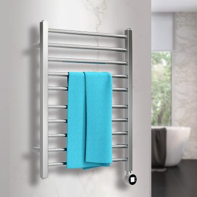 China 10 Bar 304 Stainless Steel Wall Mounted Waterproof IP54 Bathroom Drying Warmer Electric Towel Warmer Smart Rack Rail for sale