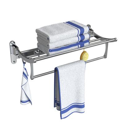 China Modern Hot Sale Stainless Steel Wall Mounting Stainless Steel Hotel Bathroom Product Hanger Towel Rack for sale