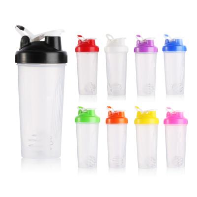 China 20 Ounce Large Capacity Viable Plastic Protein Shaker Cup With Metal Ball for sale