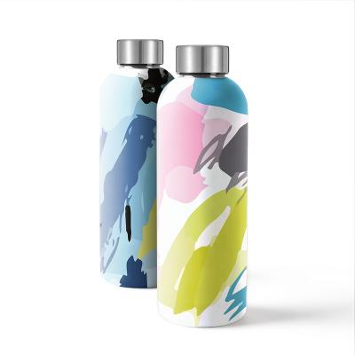 China Sustainable Wholesale Custom Printed Stainless Steel Vacuum Insulated Water Bottle 500ml With Free Sample for sale