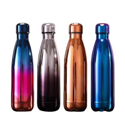 China Sustainable Vacuum Cola Shape Water Flask Double Wall Insulated Stainless Steel Water Bottle With Custom Logo for sale