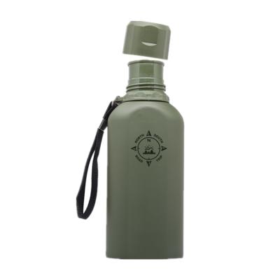 China Cheap Viable Portable Travel Vacuum Military Camping Durable Stainless Steel Water Bottle With Custom Logo for sale