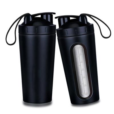 China Viable Custom Drinks Shaker Bottle Gym Stainless Steel Double Walled Insulated Protein Shakers Cup for sale