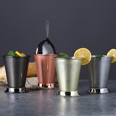 China Viable Stainless Steel Bar Accessories 350ml Cocktail Cup Mint Cocktails Mojito Julep Cups for sale