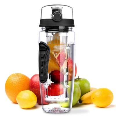 China Wholesale Viable Food Grade Infusion Plastic Bpa Tritan Fruit Infuser Sports Drink Free Water Bottle for sale