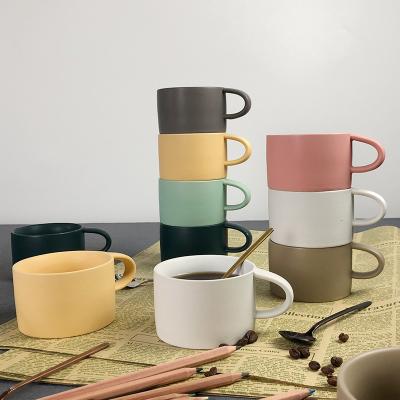 China Viable Coffee Mug Nordic Style Plain Frosted Plain Simple Coffee Mugs Ceramic Mug For Advertising Gifts for sale