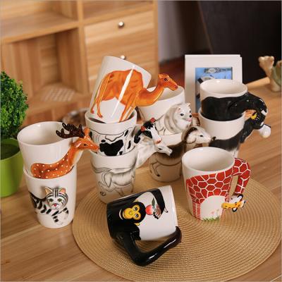 China New Gifts OEM Design Viable Promotional Coffee Mug Cartoon Ceramic Mug 11oz Wholesale for sale