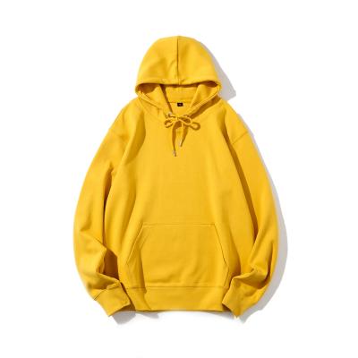 China Manufacturers New Design Oversized Plain Men's Breathable Hoodie Sweatshirts Yellow Hooded Hoodie for sale