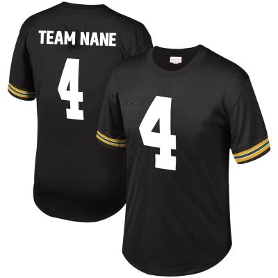 China Breathable Black NFL Football Apparel Rugby Wear American Football Custom Blank Jersey Shirts for sale